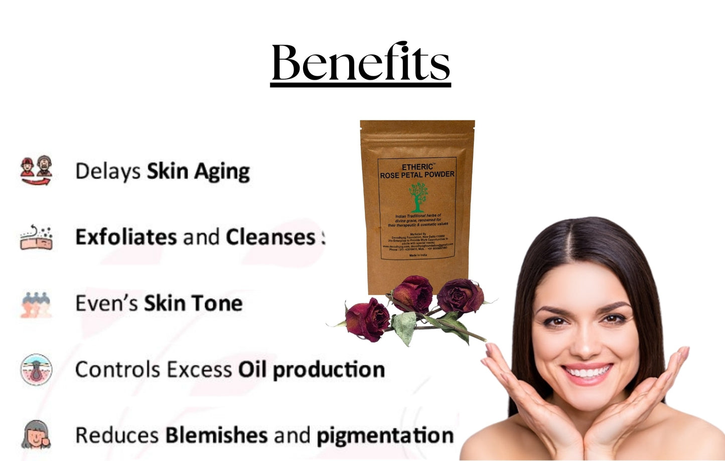 Etheric Rose Petal Powder – Natural Skin Rejuvenation & Glow Care