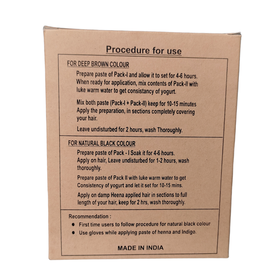 Etheric Ammonia Free & PPD Free Indigo-Henna Hair Dye | 100% Pure Chemical Free Natural Hair Color for Men & Women | Safe for Sensitive Scalp
