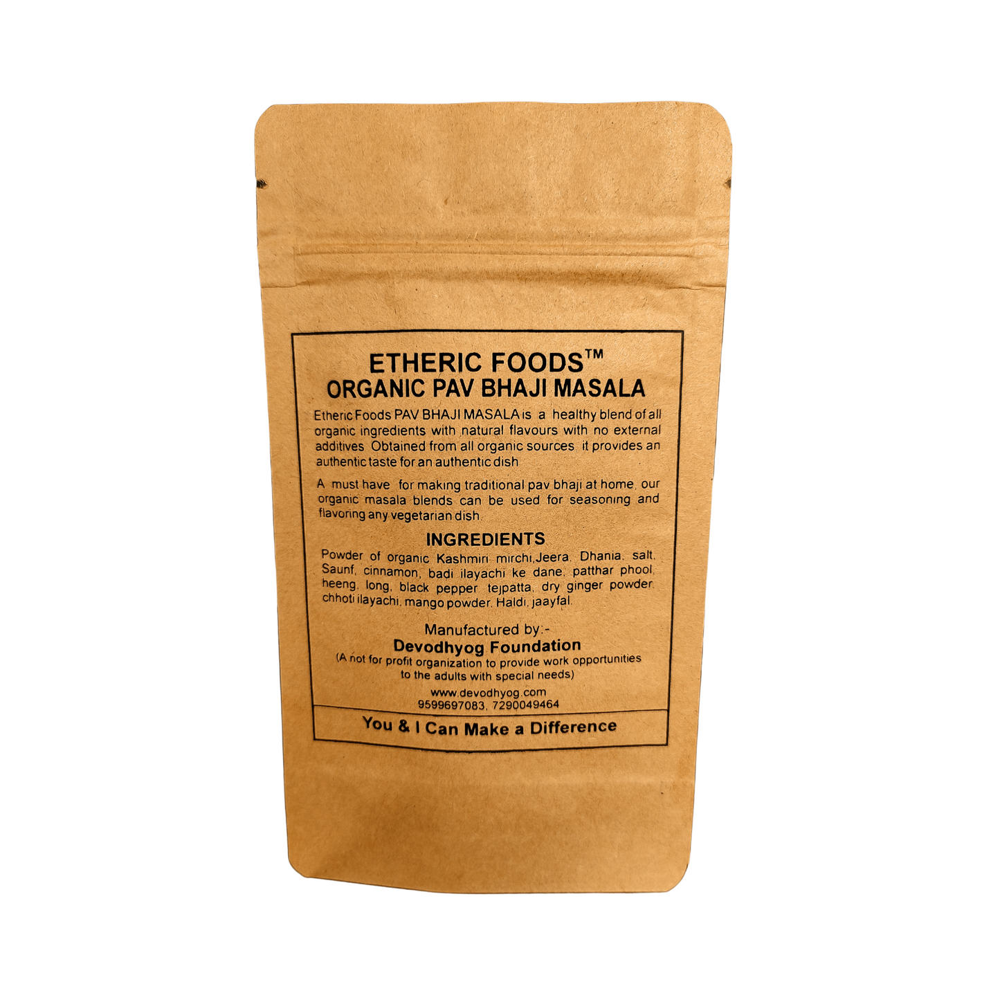 Etheric Foods Pav Bhaji Masala – Organic Homemade Indian Spice Blend
