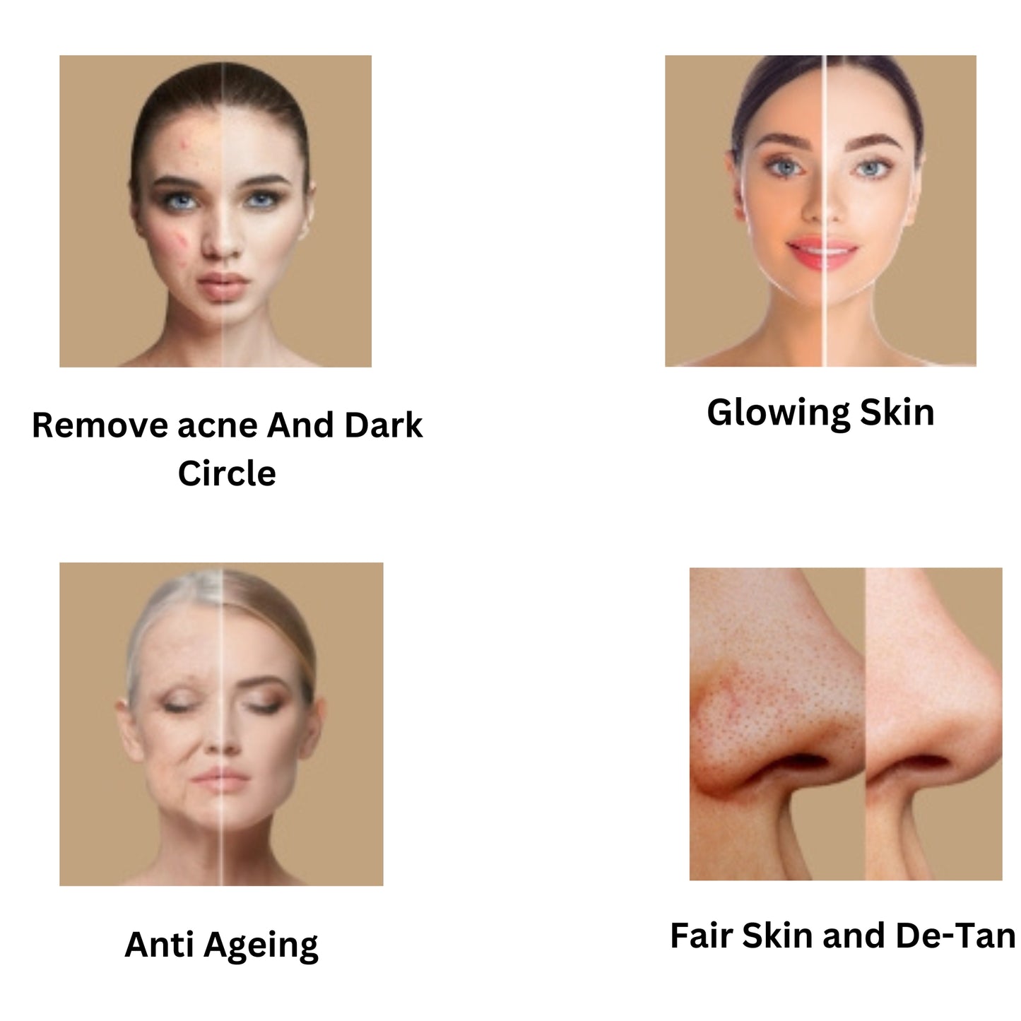 Etheric DIY Face Pack Combo – Sandal, Rose, Orange Peel & Kasturi Turmeric Mask Kit