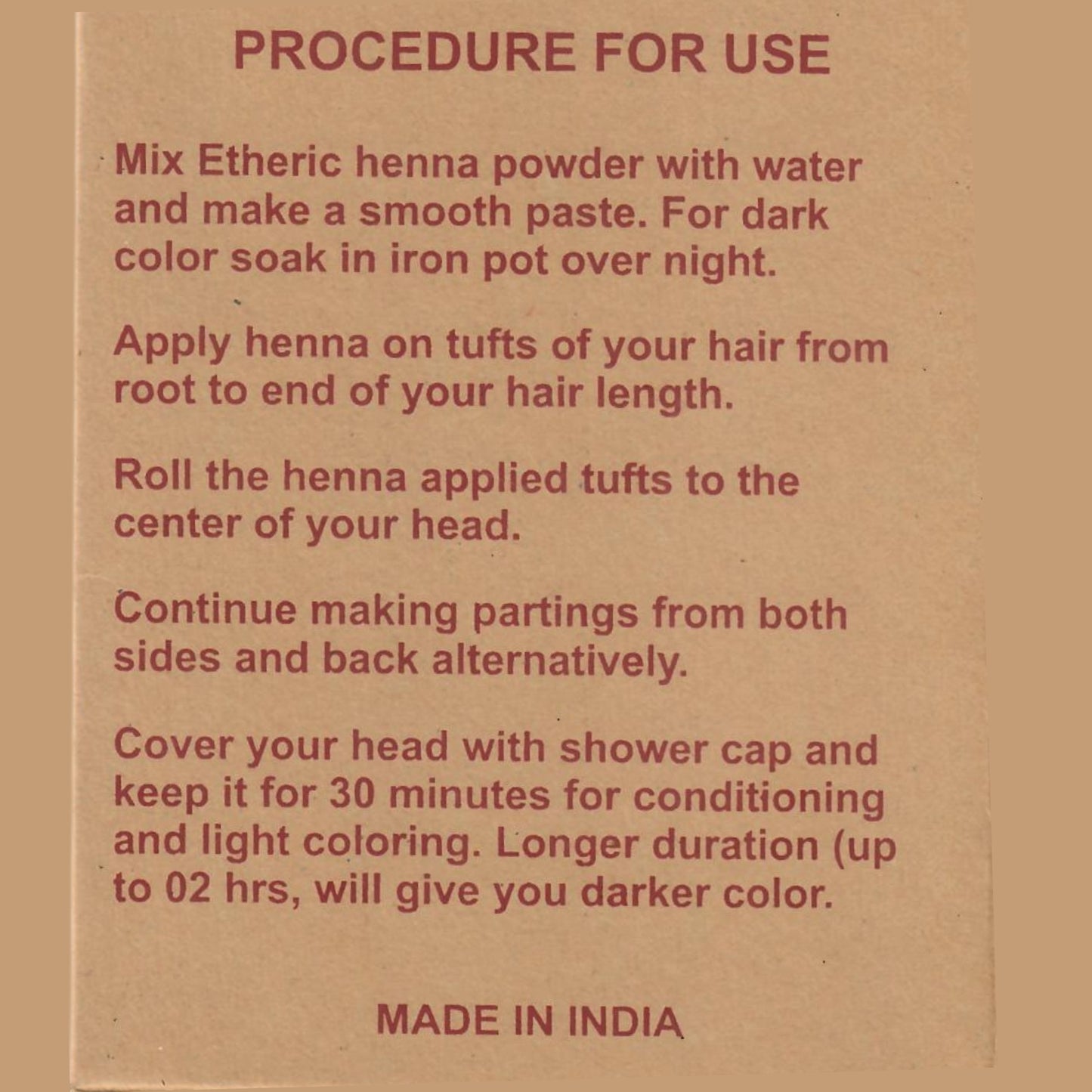 Etheric Organic Herbal Henna Powder – Natural Hair Color & Conditioning Treatment