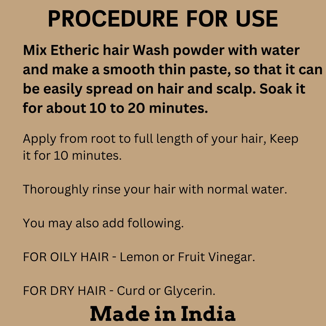 Etheric Herbal Hair Wash & Conditioner – Natural Hair Cleanser for Healthy Hair