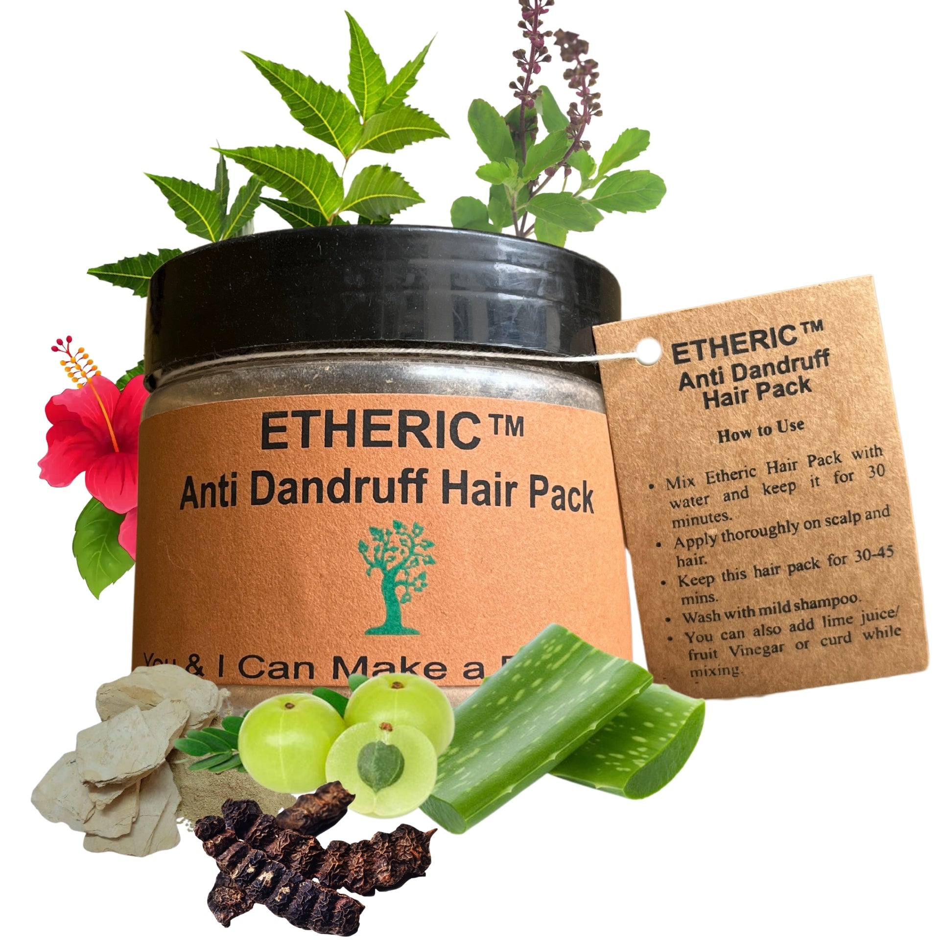 Etheric Anti Dandruff Hair Pack For Dandruff & Control Hair fall (150 gm)