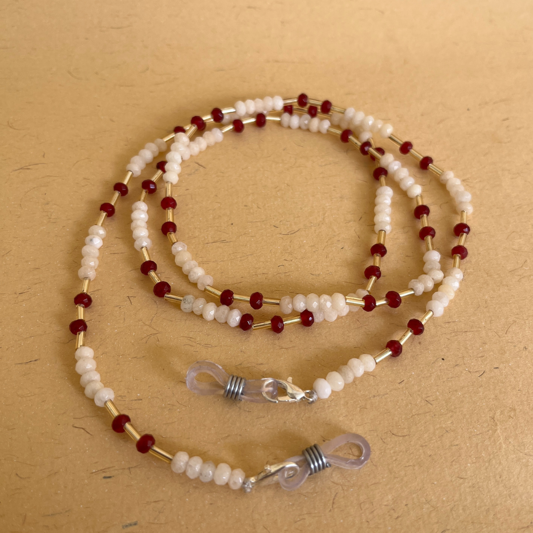 Etheric Jewels Specs Chain, Sunglasses Chain, Eye wear Retainer with Crystals Beads. (Free Shipping)