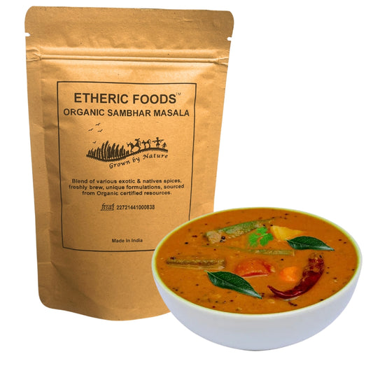 Etheric Foods Sambhar Masala – Pure & Organic South Indian Spice Blend