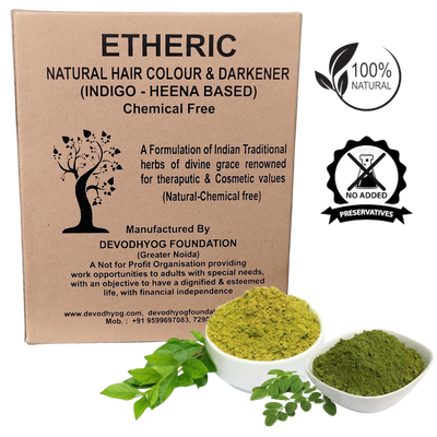 Etheric Herbal Indigo & Henna Hair Color – Ammonia & PPD Free Natural Hair Dye