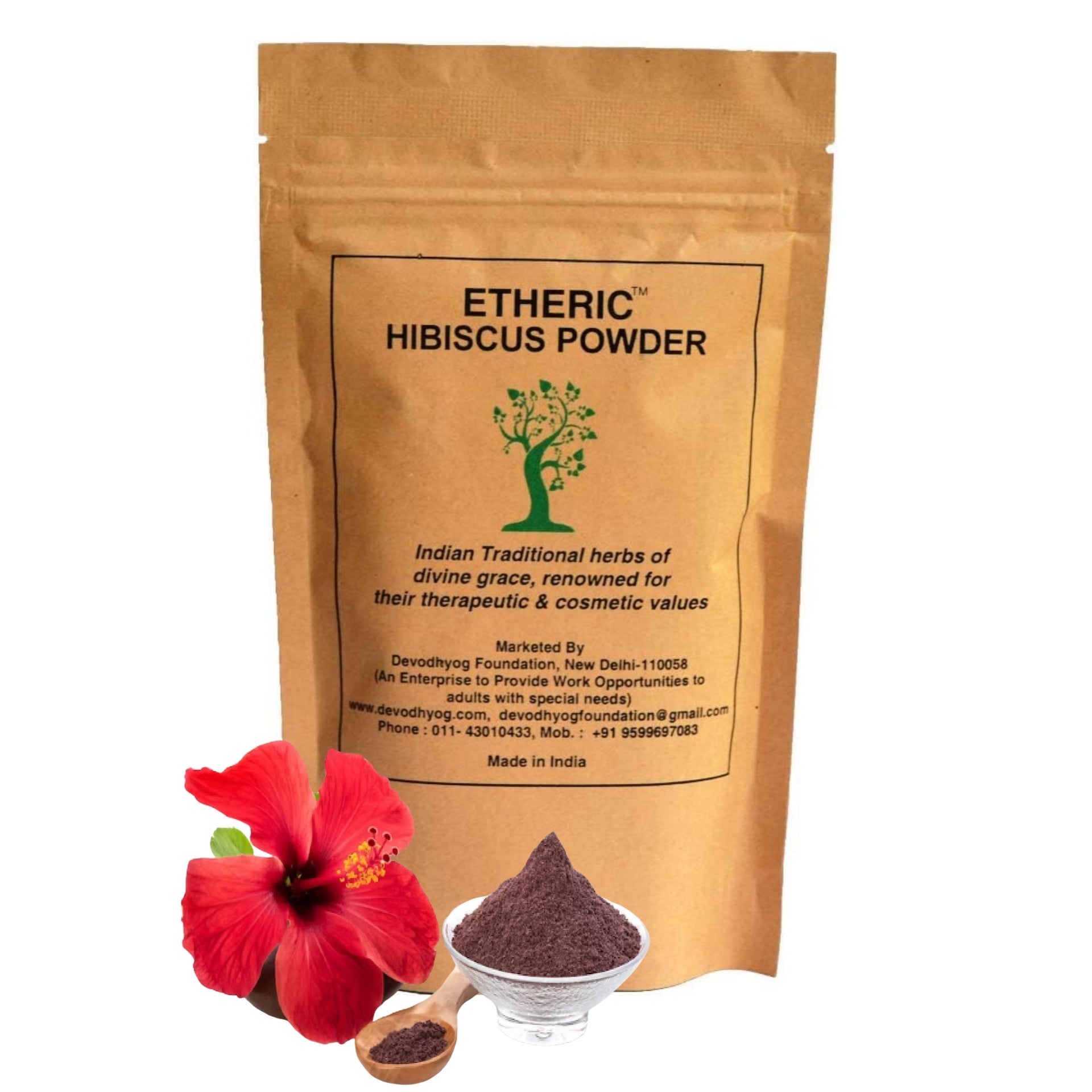 Etheric Hibiscus Powder For Hair Strengthening & Hair Growth (150 gm)