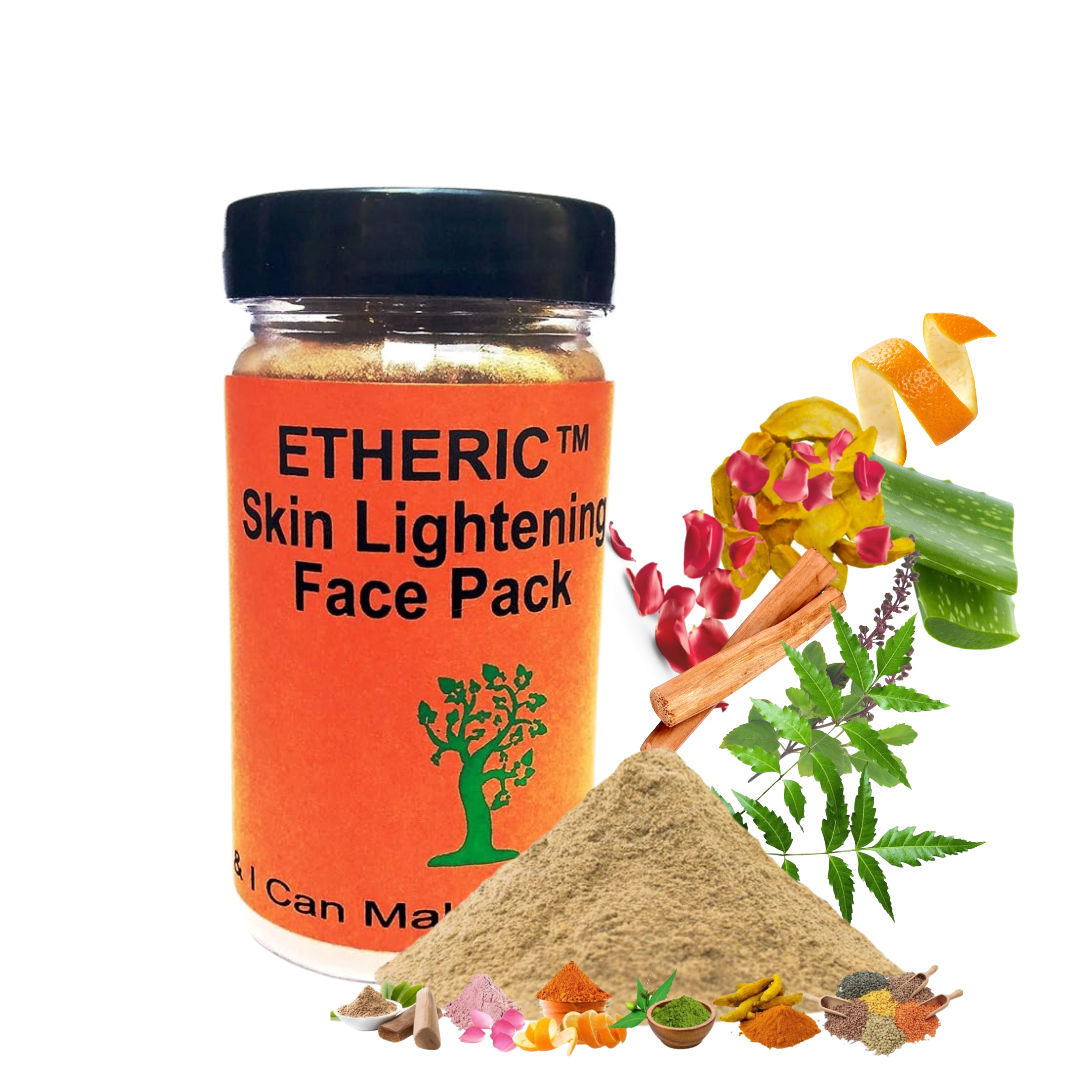 Etheric skin lightening face pack for fair, smooth , blemish free skin with anti aging and anti Tanning properties.