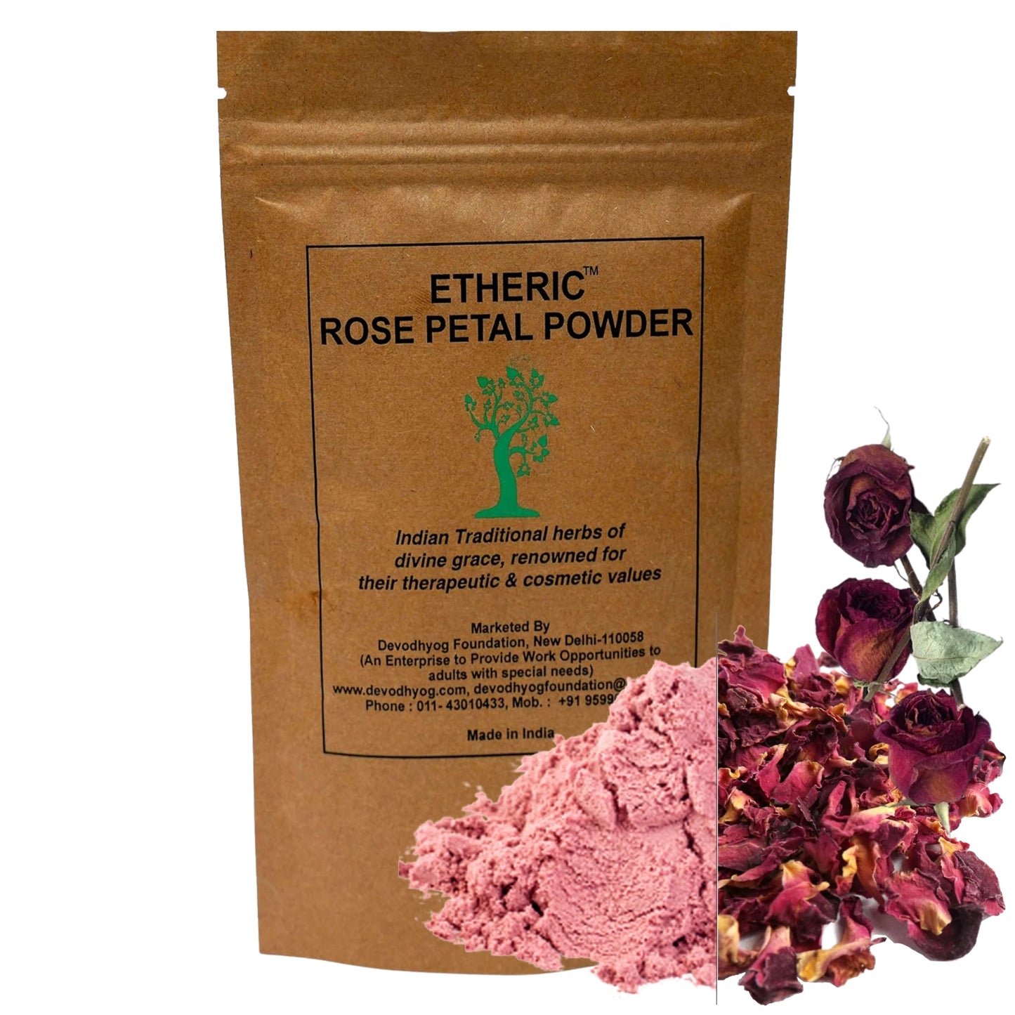 Etheric Rose Petal Powder – Natural Skin Rejuvenation & Glow Care