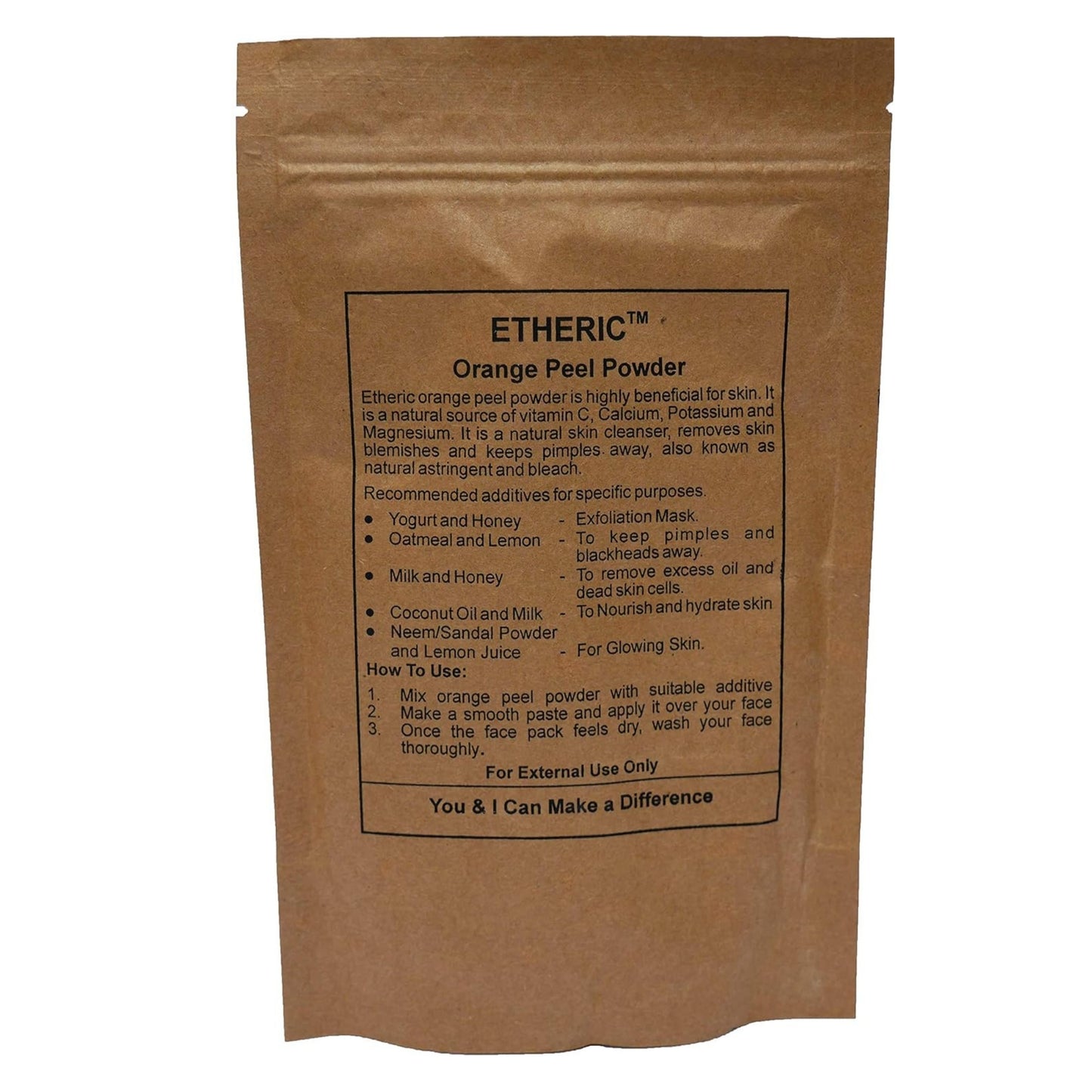 Etheric Orange Peel Powder – Natural Skin Brightening & Acne Care Face Pack