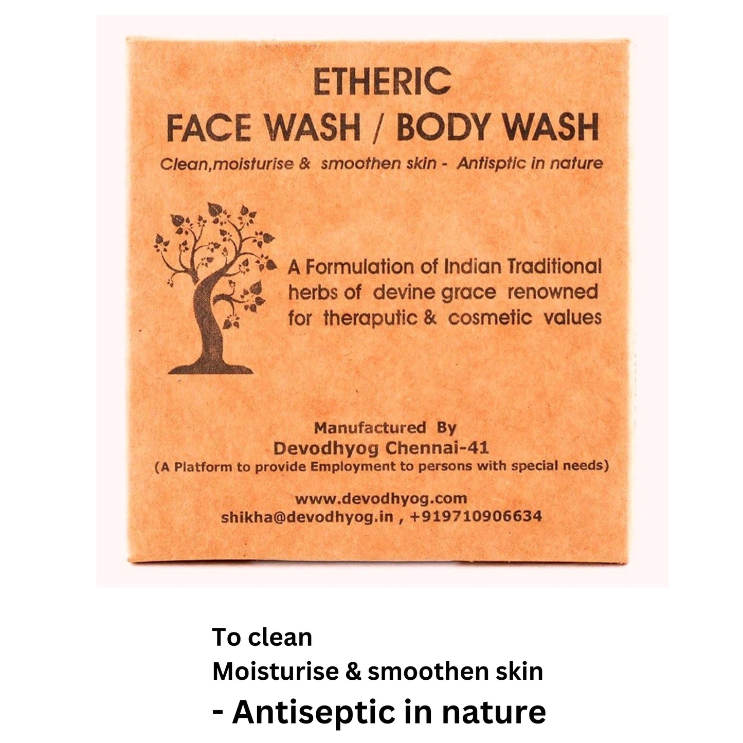Etheric Herbal Face & Body Wash Powder – Natural Anti Acne & Skin Brightening Care