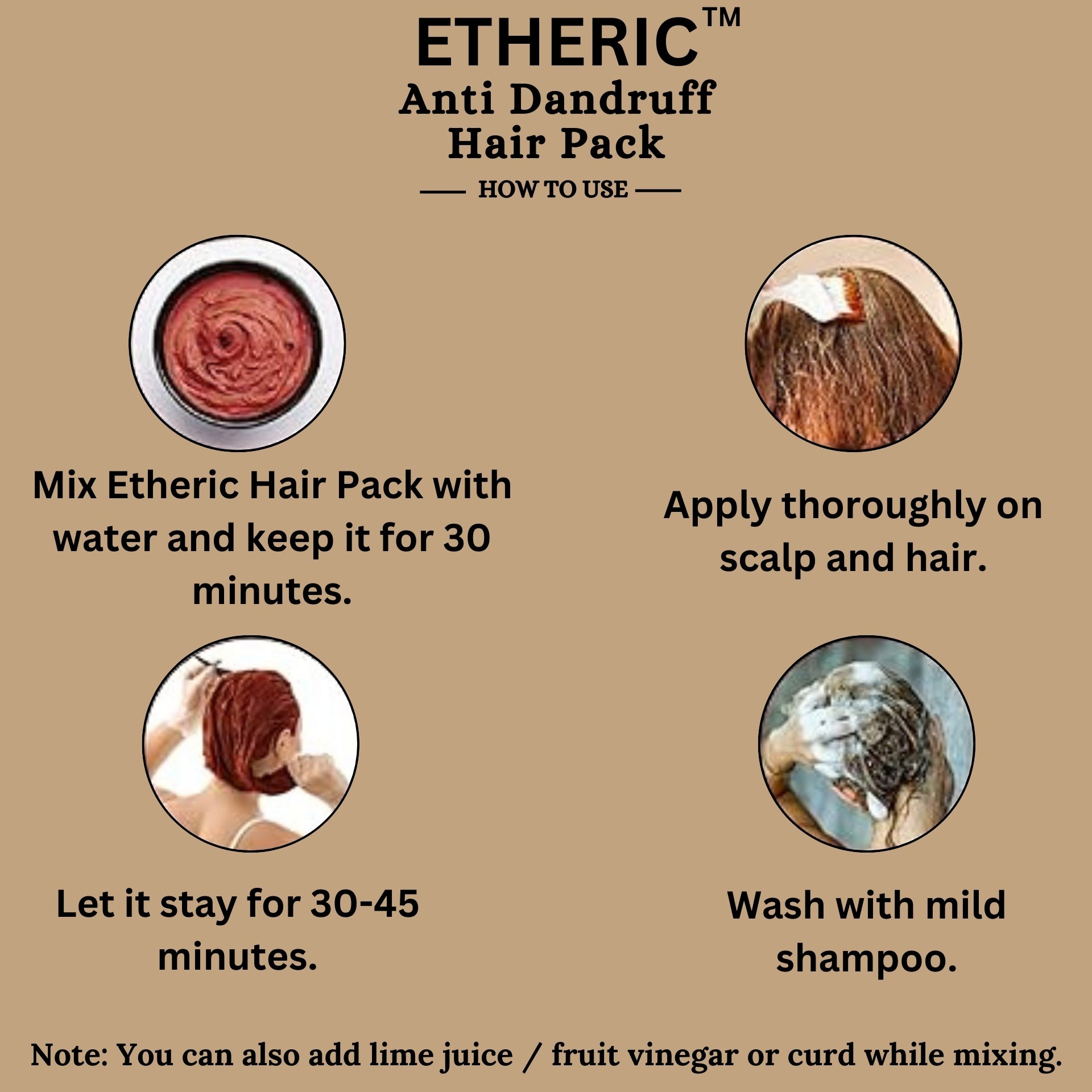 Etheric Anti Dandruff Hair Pack For Dandruff & Control Hair fall (150 gm)