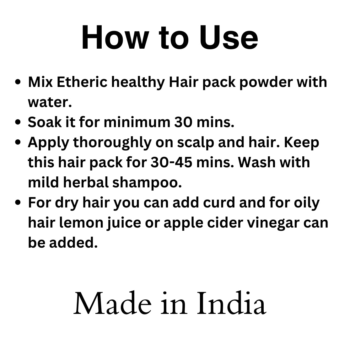 Etheric Healthy Hair Pack for Hair fall & Hair Growth (150 gm)