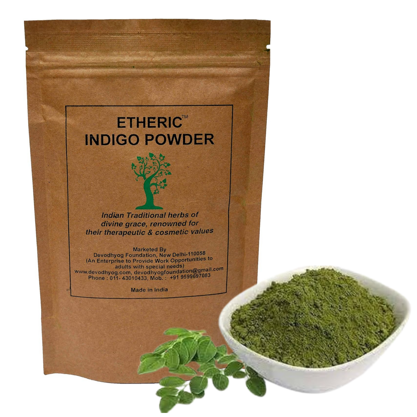 Etheric Natural Indigo Hair Color – Ammonia & PPD Free Herbal Black Hair Dye