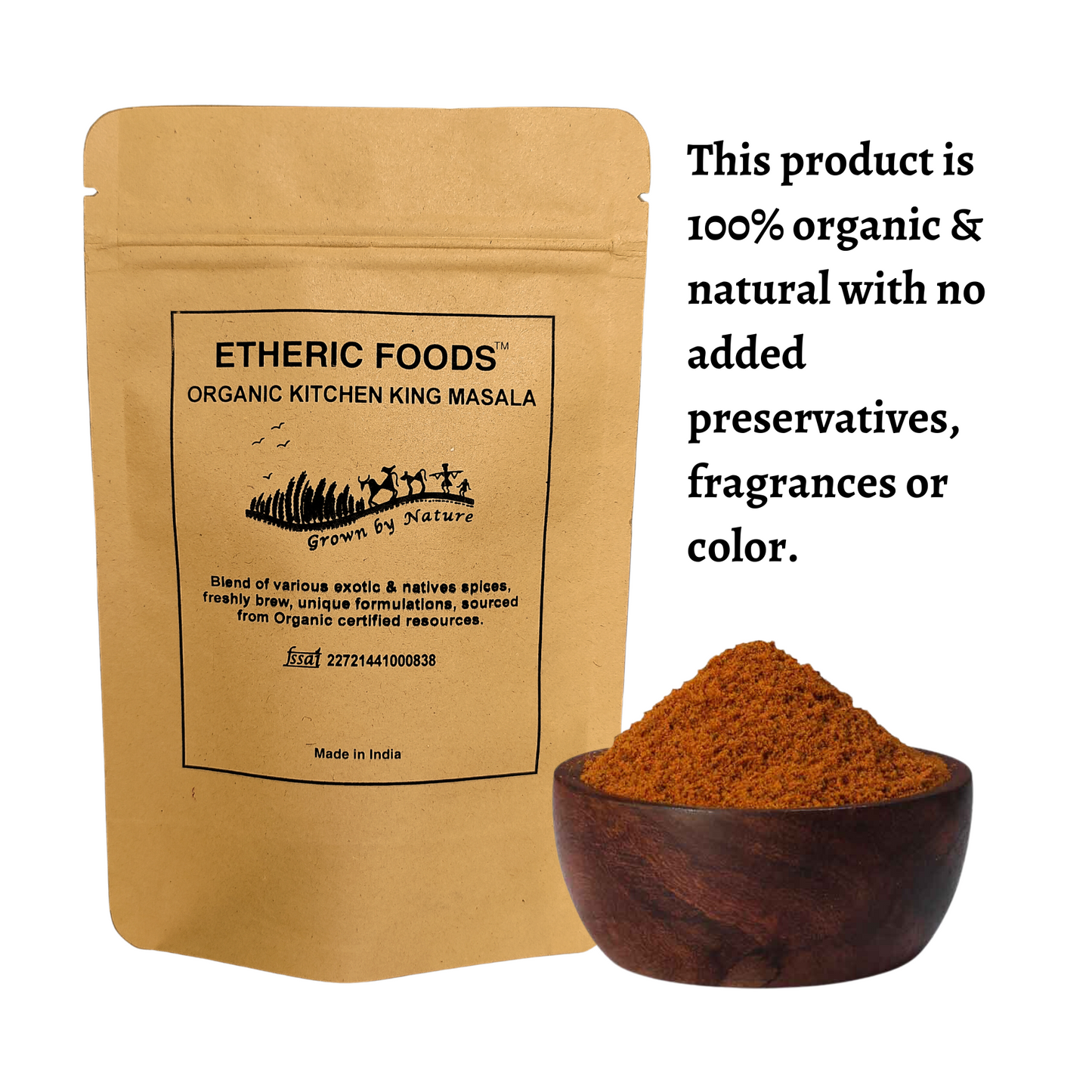 Etheric Foods Kitchen King Masala – All-in-One Exotic Indian Spice Blend
