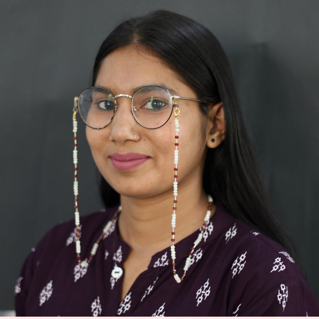 Etheric Jewels Specs Chain, Sunglasses Chain, Eye wear Retainer with Crystals Beads. (Free Shipping)