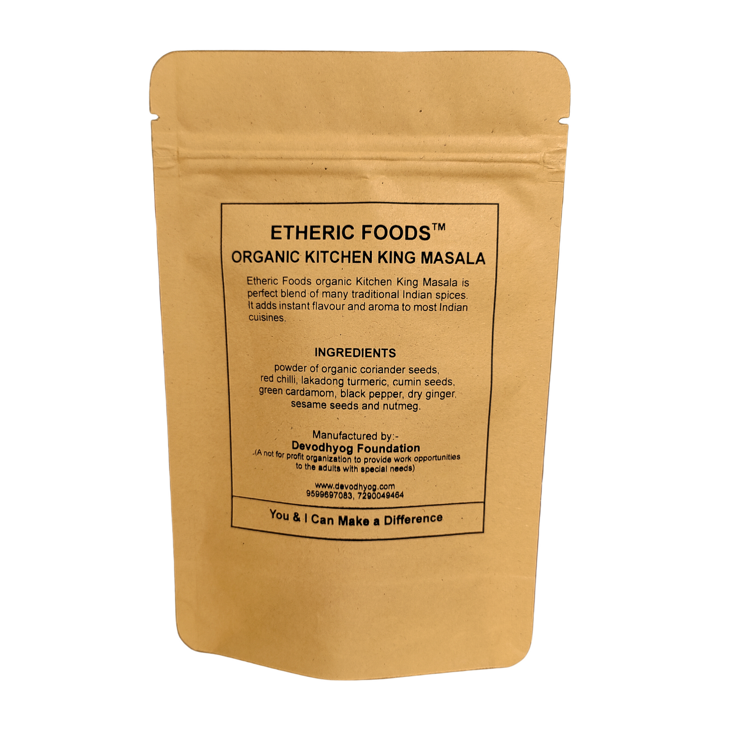 Etheric Foods Kitchen King Masala – All-in-One Exotic Indian Spice Blend