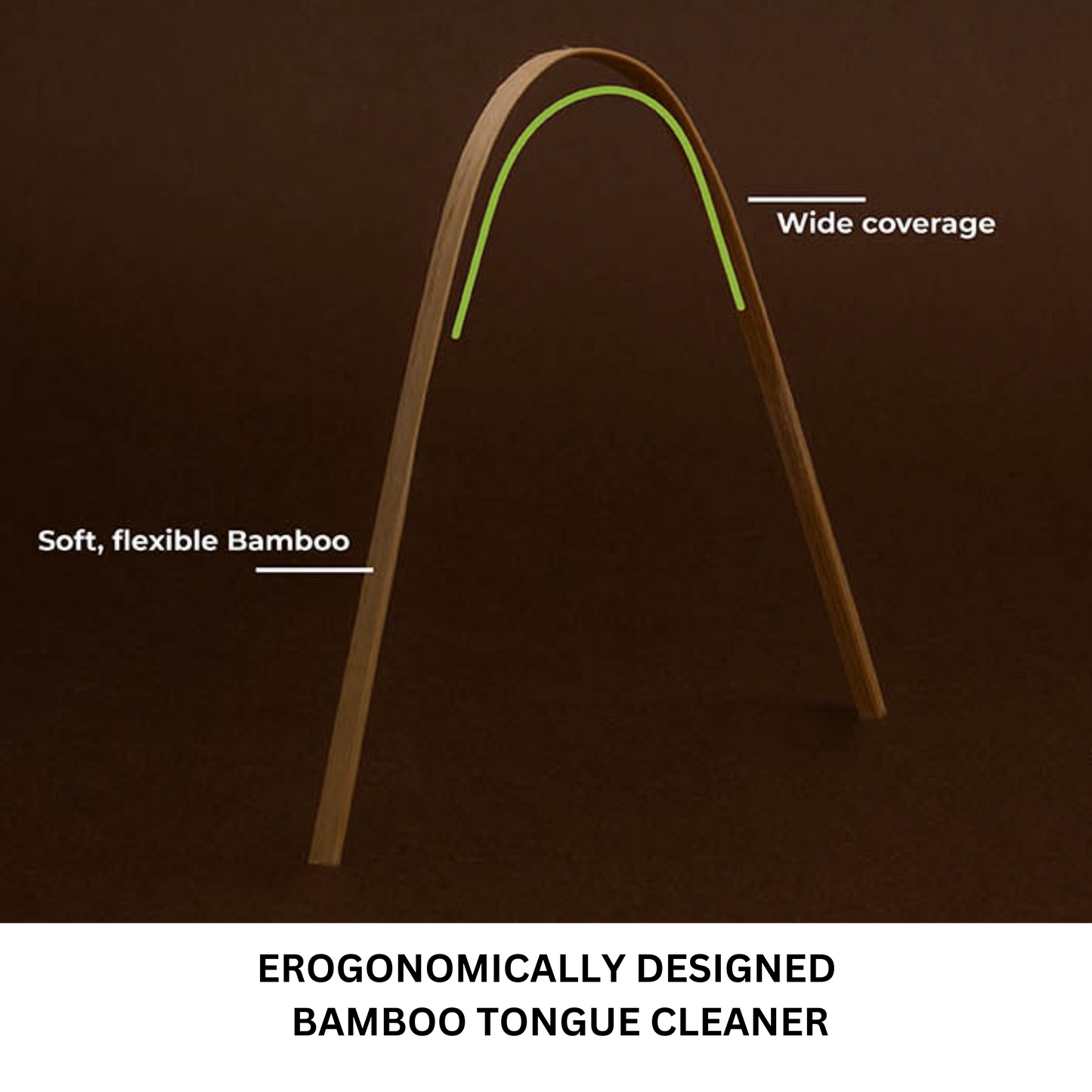 Etheric Pure natural  Bamboo Wooden Biodegradable Tongue Cleaner for all age groups (Pack of 02)