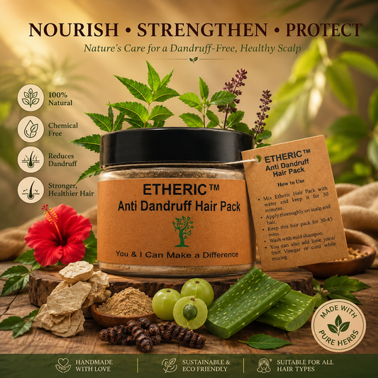 Etheric Anti-Dandruff Herbal Hair Pack – Hair Fall Control & Scalp Care
