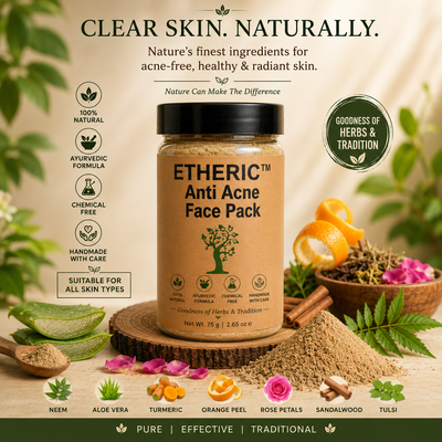 Etheric Anti Acne Face Pack – Natural Herbal Skin Clarifying Treatment