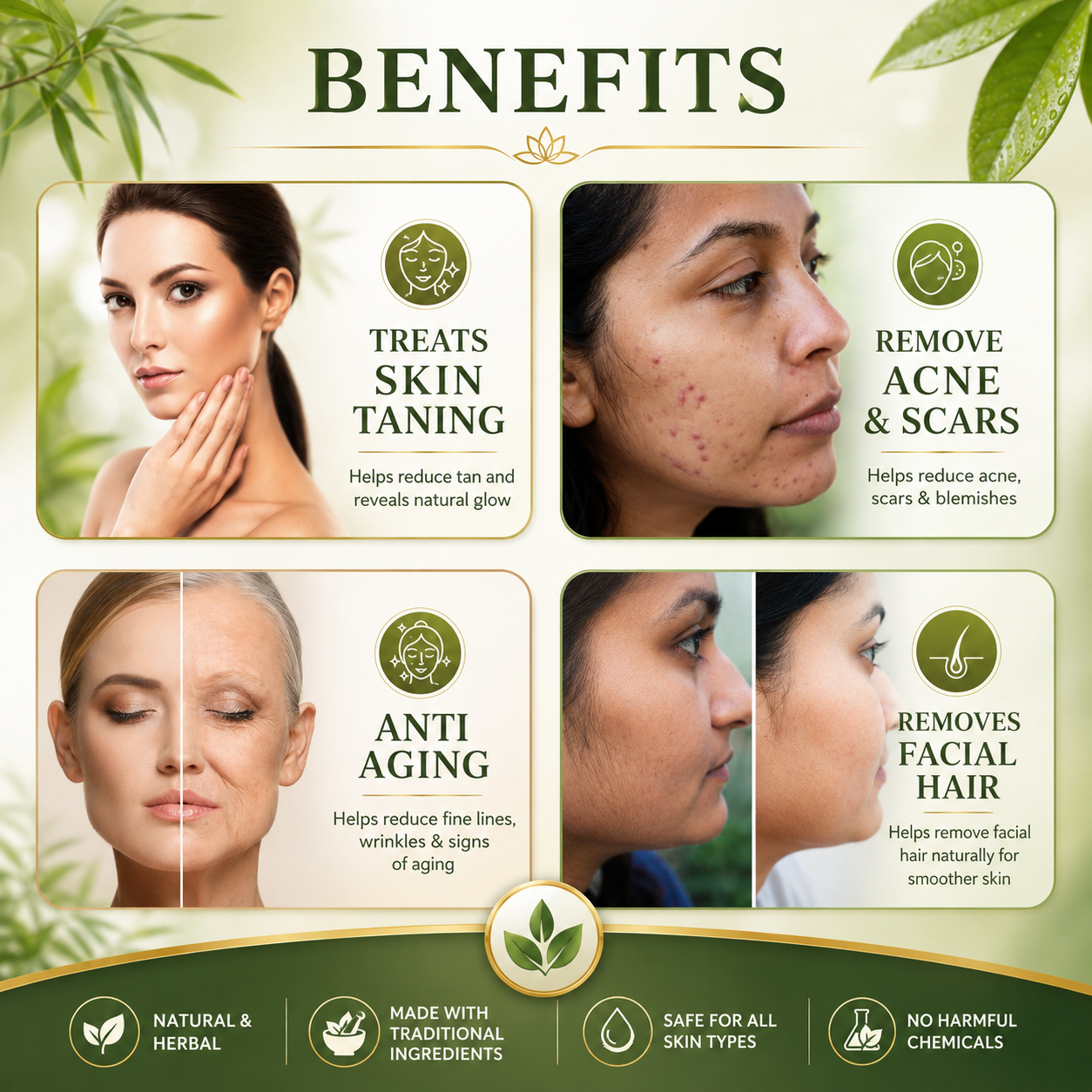 Etheric Anti Acne Face Pack – Natural Herbal Skin Clarifying Treatment