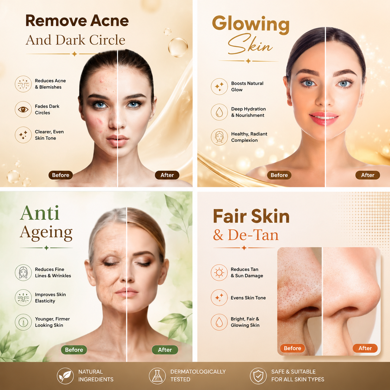 ETHERIC Herbal Face & Body Wash Powder – Anti-Acne & Skin Brightening Cleanser (75g)