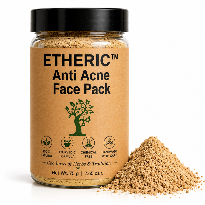 ETHERIC Herbal Anti-Acne Face Pack – Pore Clarifying & Oil Control Powder