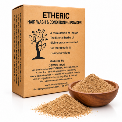 ETHERIC 2-in-1 Herbal Hair Wash & Conditioner Powder – Natural Ayurvedic Cleanser
