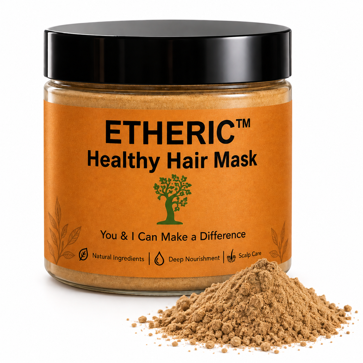 ETHERIC Healthy Hair Pack Powder – 9-Herb Ayurvedic Hair Growth & Fall Control (100g)