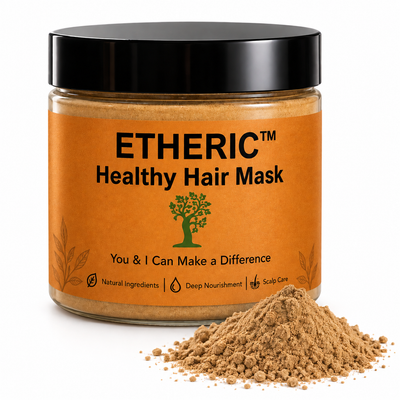 ETHERIC Healthy Hair Pack Powder – 9-Herb Ayurvedic Hair Growth & Fall Control (100g)
