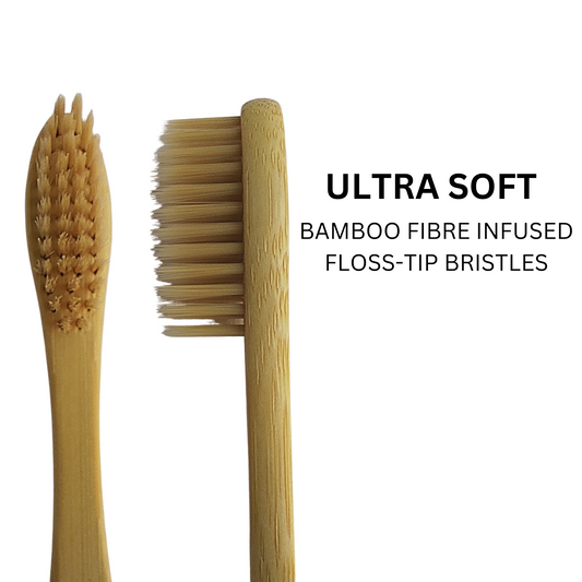 Etheric Bamboo Toothbrush 100% Organic, Biodegradable & Compostable ( Pack of 02)