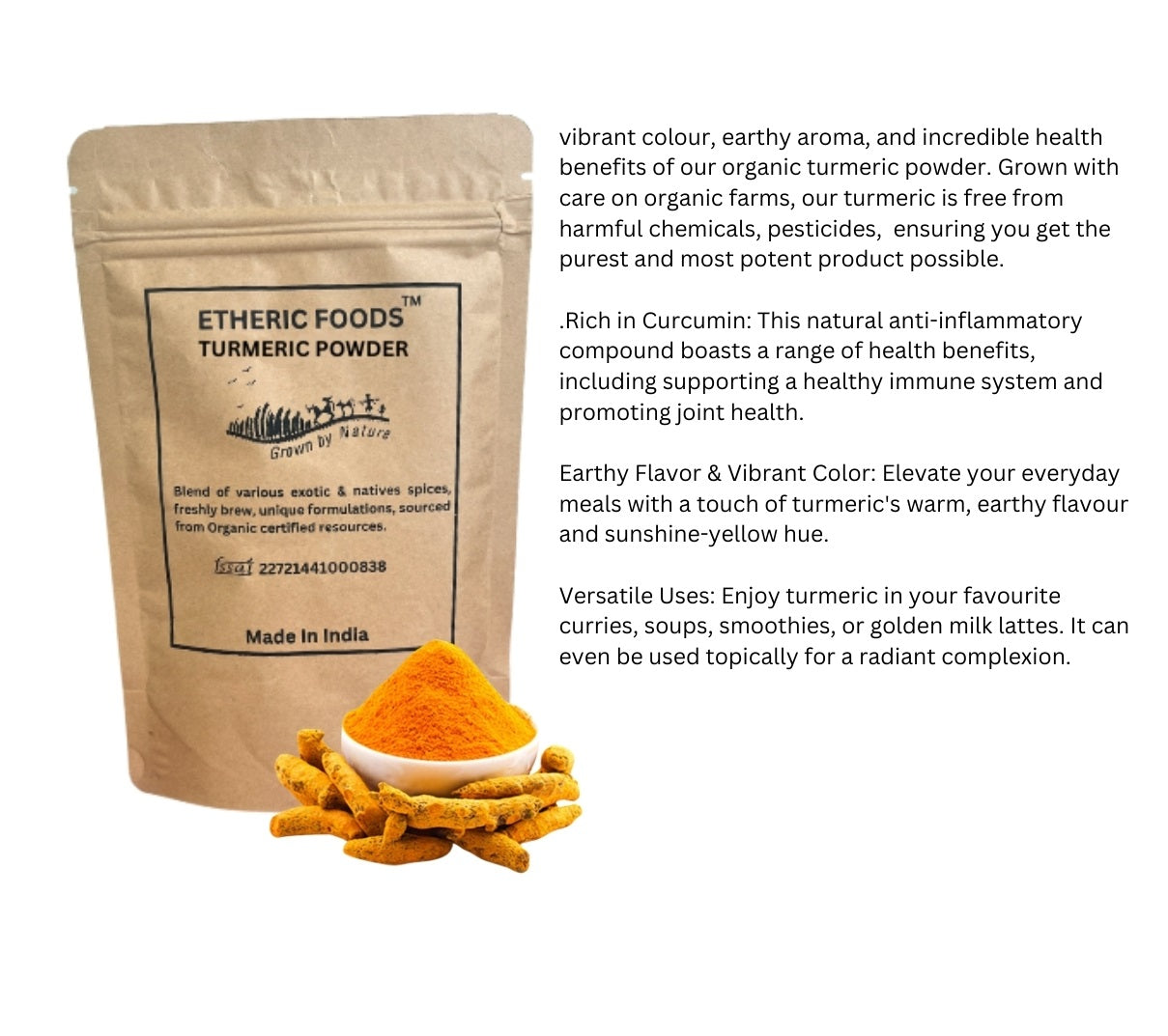 Etheric Organic Spice Platter – Premium Indian Spice Gift Combo (Pack of 7)