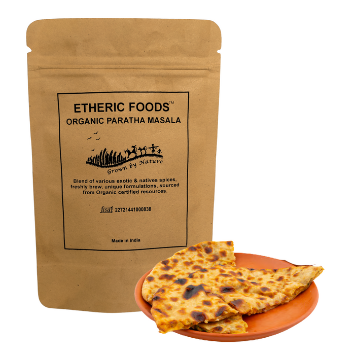 ETHERIC FOODS Organic Paratha Masala Powder – Homeground Dhaba-Style Spice Blend (100g)