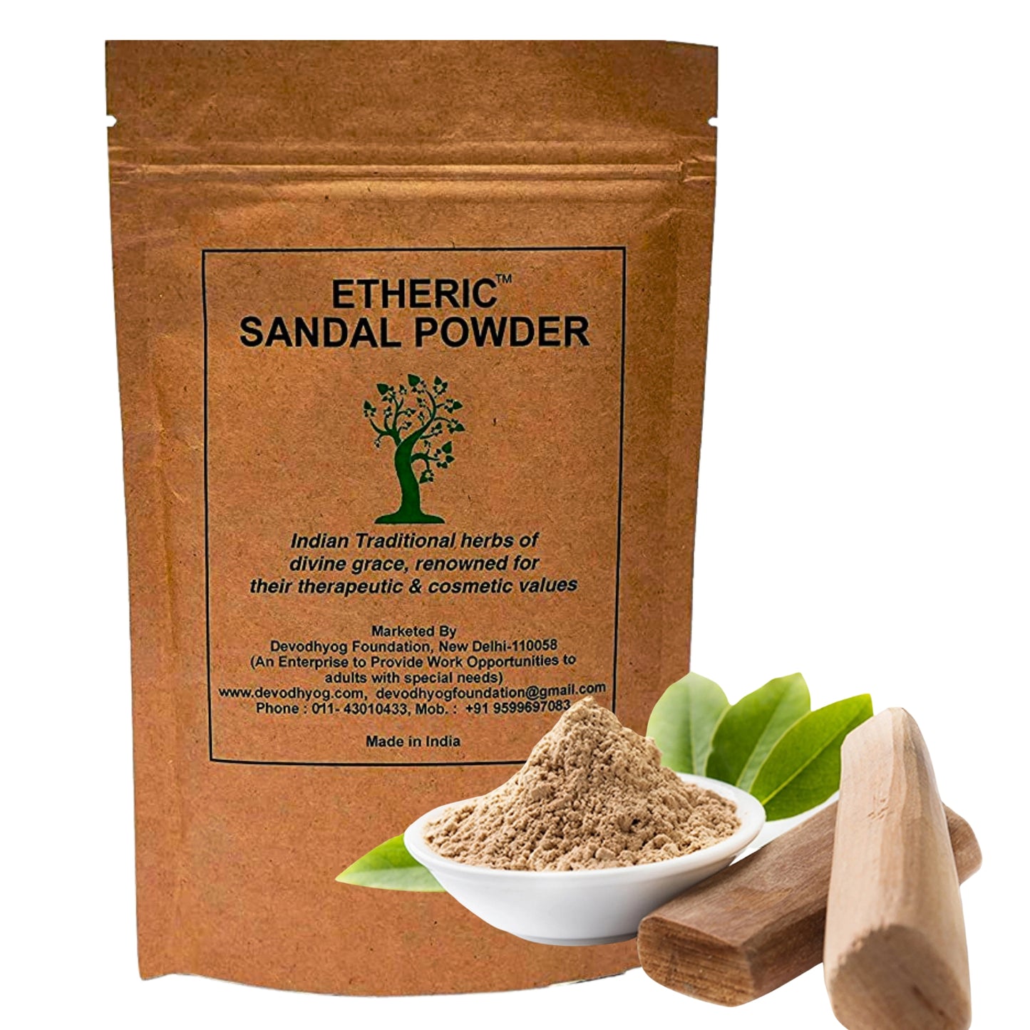 Etheric Sandalwood Powder – Natural Skin Brightening & Glow Care Face Pack