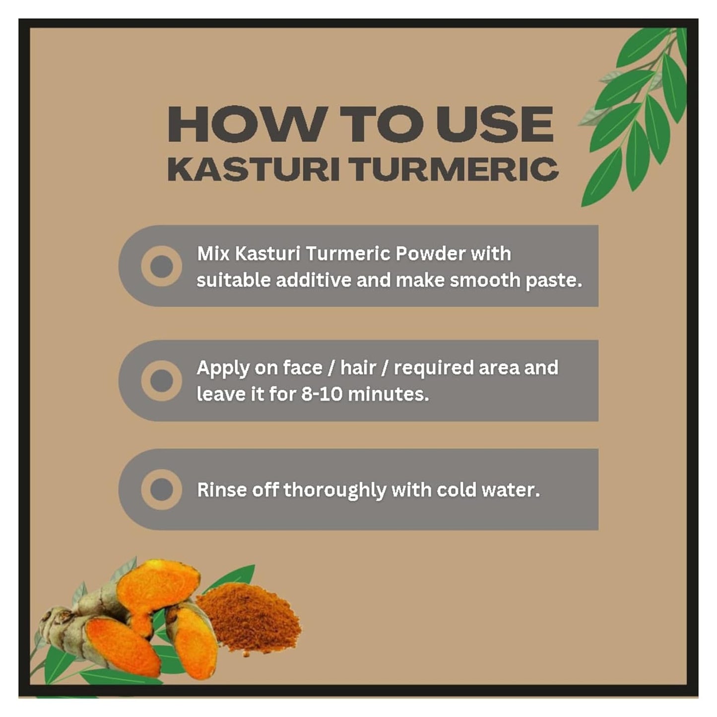 Etheric Kasturi Turmeric & Sandal Powder  Combo – Herbal Face Pack for Glowing Skin